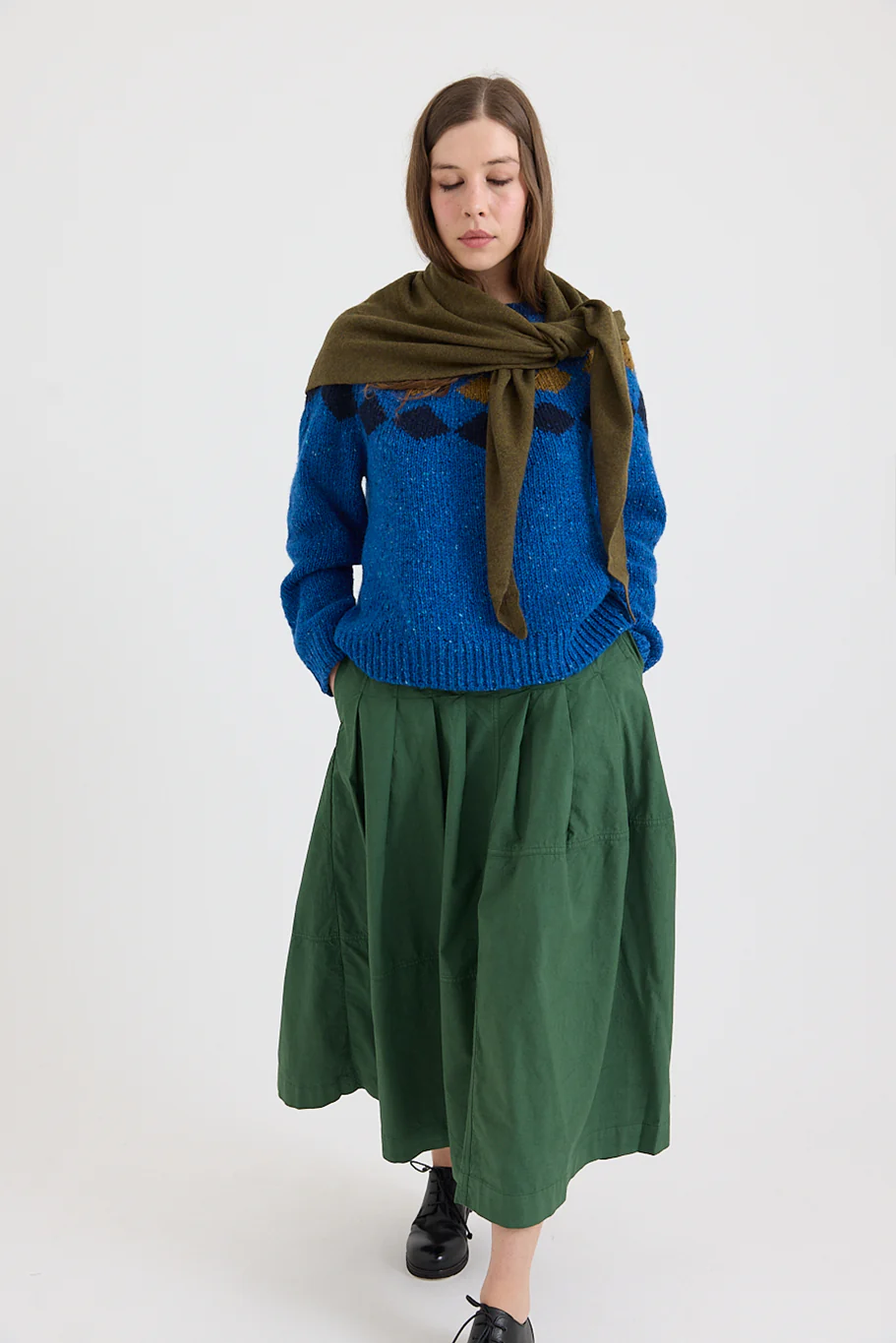 Toast - Wool Cashmere Large Bandana - Image 8