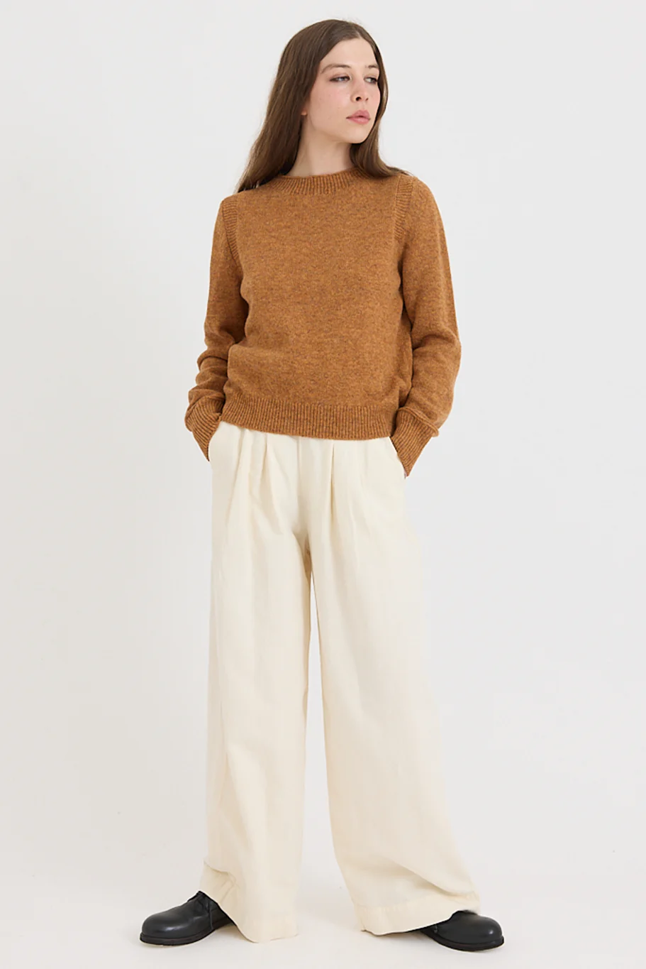 Toast - Heathery Wool Sweater - Ginger