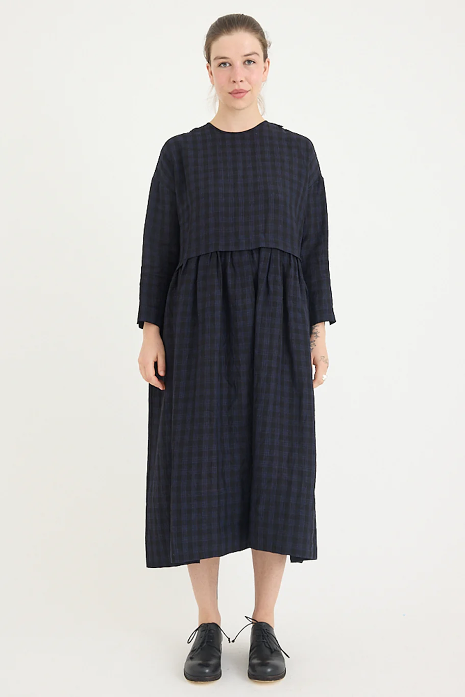 Toogood - The Archivist Dress - Linen Check