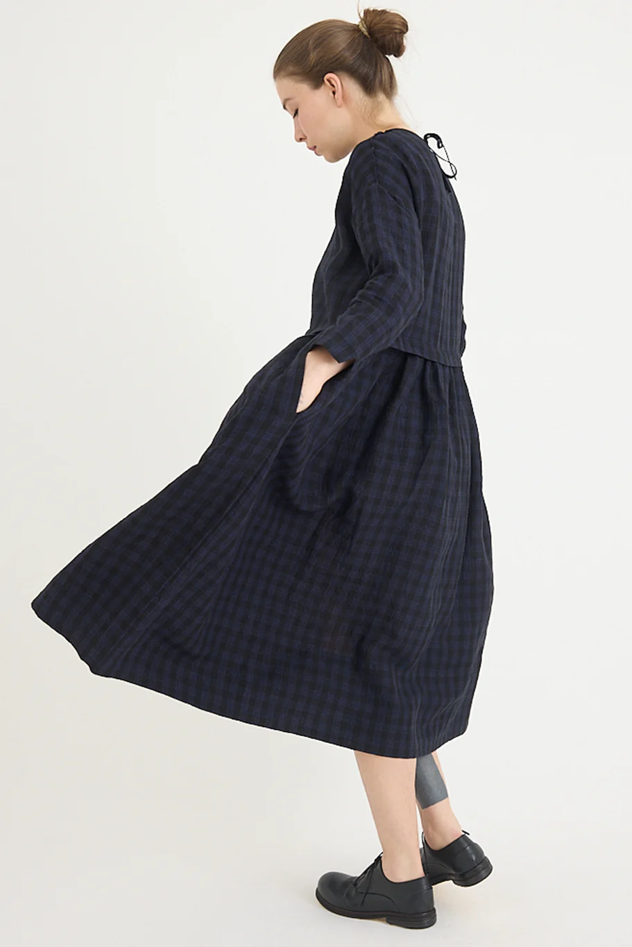 Toogood - The Archivist Dress - Linen Check - Image 2